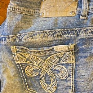 Seven brand capri jeans,womens 14, lightweight denim